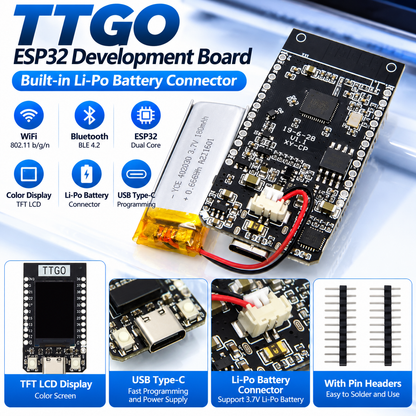 TTGO T-Display 4MB ESP32 WiFi Bluetooth Module 1.14 inch Development Board for Arduino