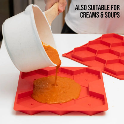 8-in-1 Hamburger Patty Storage Containers & Burger Mold - Non-Stick Silicone