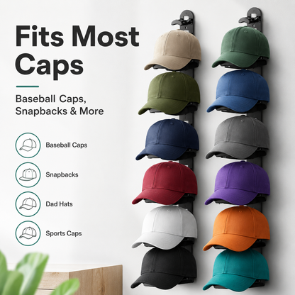 Hat Organizer for Wall 🧢 Holds 10 Hats per Rack