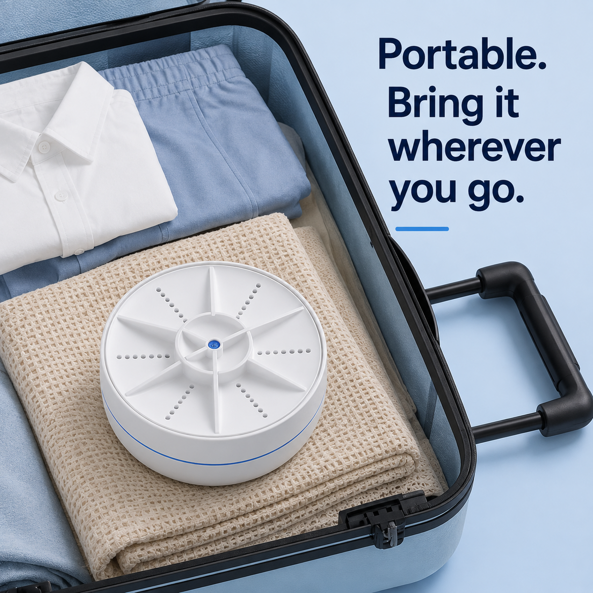 Portable Ultrasonic Washer for Dishes & Laundry