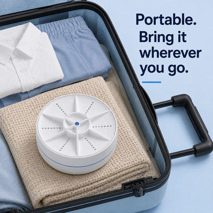 Portable Ultrasonic Washer for Dishes & Laundry