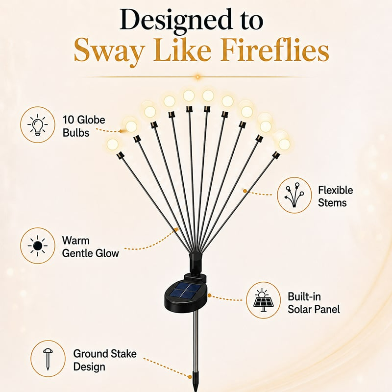 ✨☀️ Solar Bloom: Solar Firefly Garden Stake Lights 🌸
