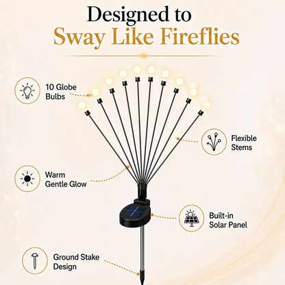 ✨☀️ Solar Bloom: Solar Firefly Garden Stake Lights 🌸