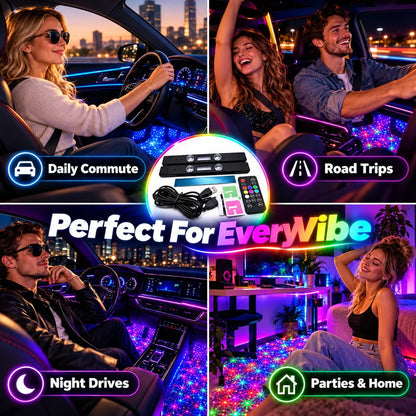 🚗✨ Wireless Car Interior LED Lights – Automatic Sensor Ambient Lighting for Cars, SUVs & Trucks