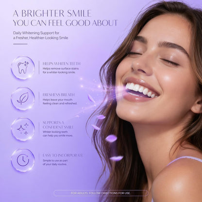 V34 Purple Instant Teeth Whitening Strips Color Correcting Stain Removal 14 Pcs