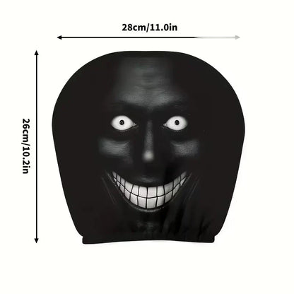 “Scary Face” Headrest Cover, Spooky-Style Stretchable Headrest Protector