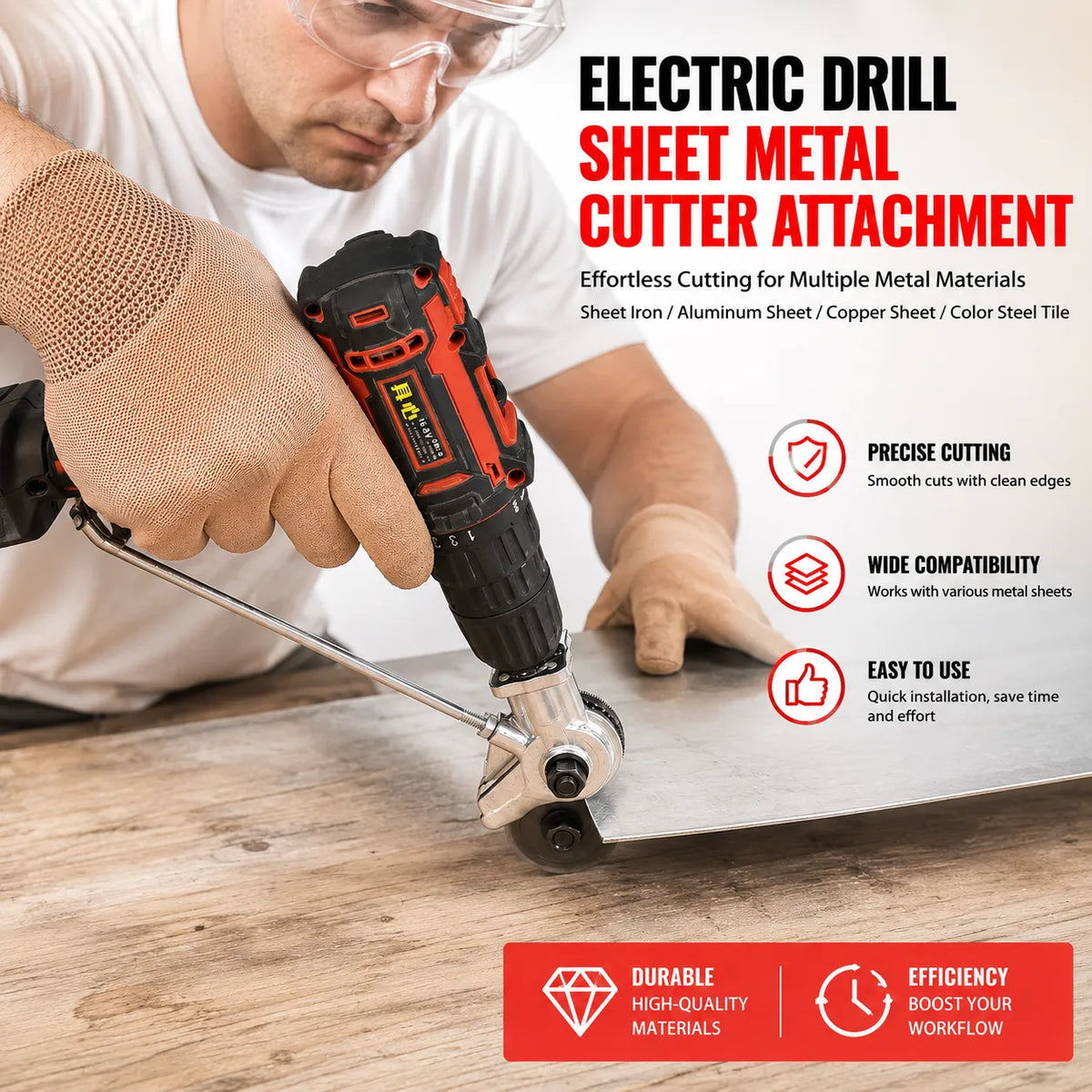 🔩 Metal Sheet Cutter Drill Attachment — Fast, Clean & Effortless!