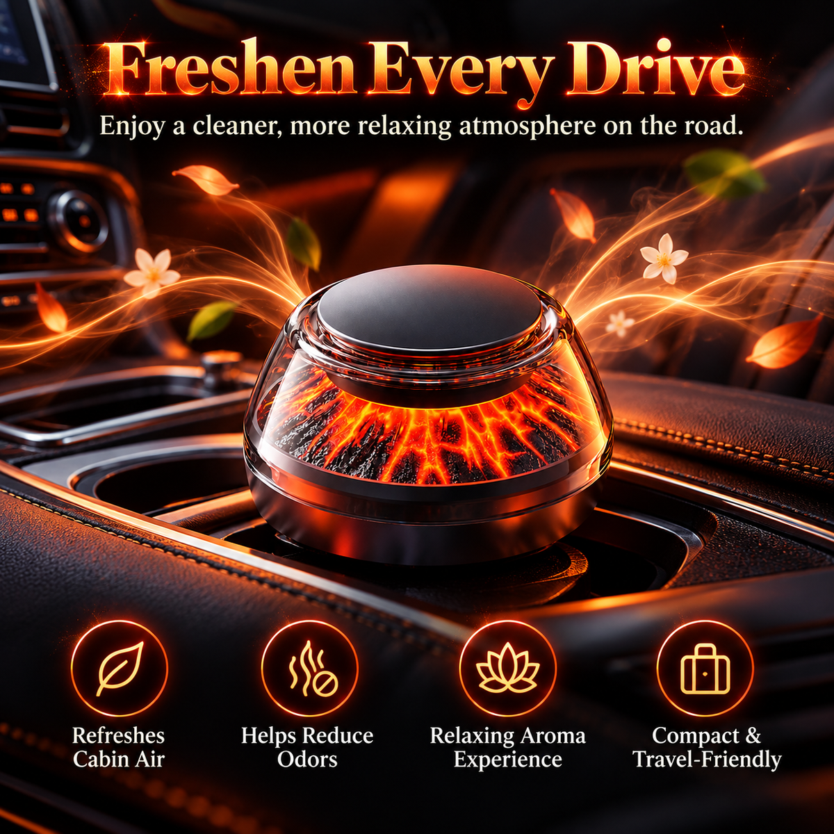 Volcanic Iceberg Car Air Freshener – Auto Spray Diffuser