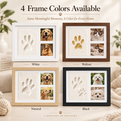 🔥DIY Clay Paw-print Keepsake Frame with Space for Two Photos
