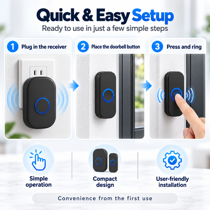 Wireless Door Bell Remote 32 Songs Melodies Home Smart Doorbell