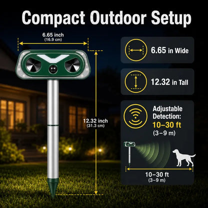 🌱Solar Motion-Activated Animal Repellent – Garden & Yard Protection