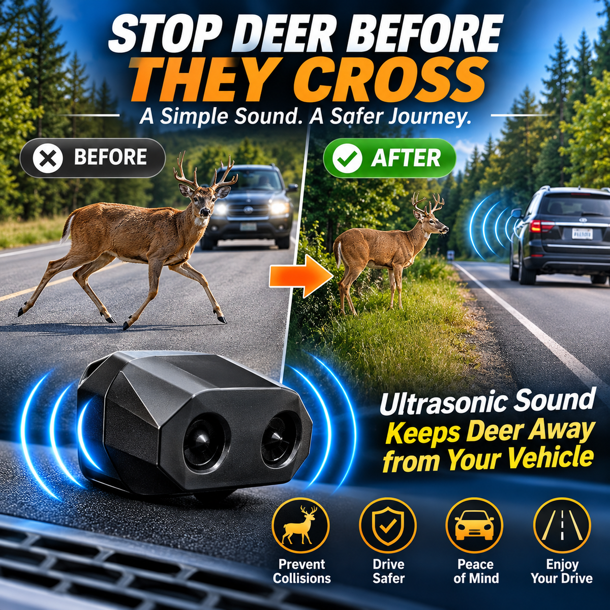 Automotive Ultrasonic Deer Repeller