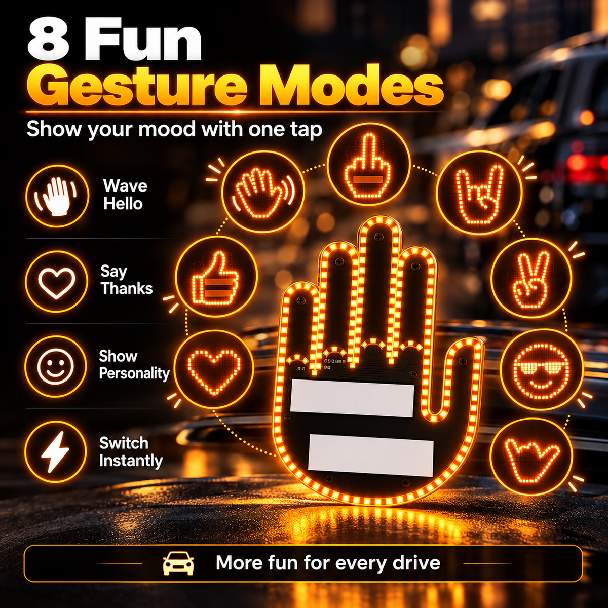 LED Car Gesture Light