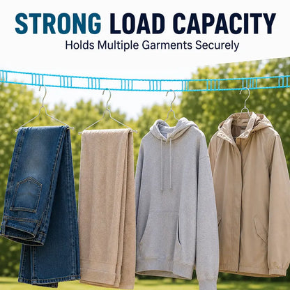 🎁 Portable Non-Slip Clothesline – Windproof Travel Laundry Line for Camping, Hotel & Home