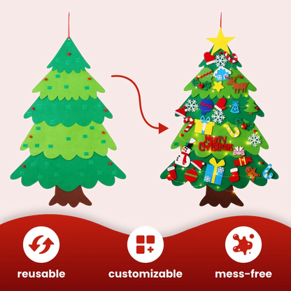🎄 Kids DIY Felt Christmas Tree – Create, Decorate & Make Holiday Memories ✨🎁
