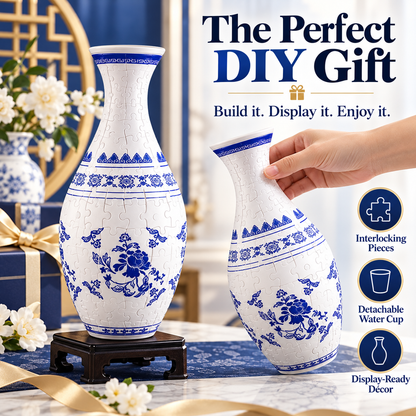 Handmade 3D Puzzle Vase Geometric DIY Decor