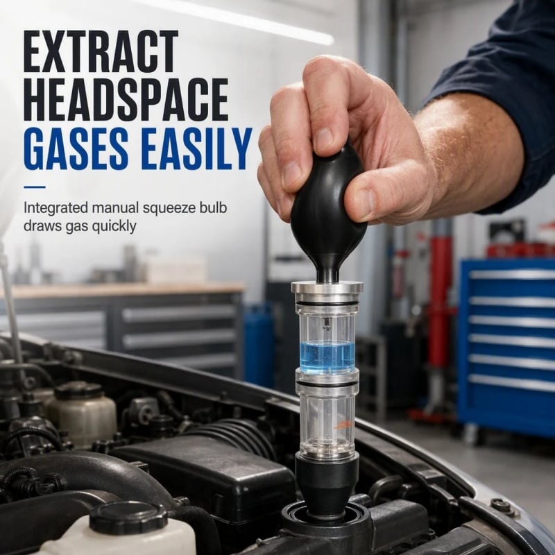 🚗 Combustion Leak Tester — Quickly Detect Exhaust Gas Leaks in Your Cooling System!