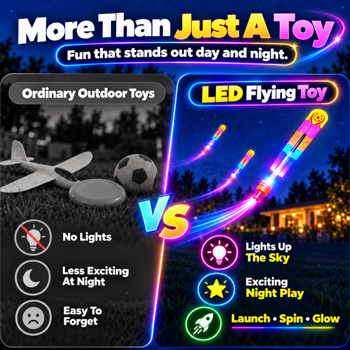Illuminated Slingshot Flying Arrow