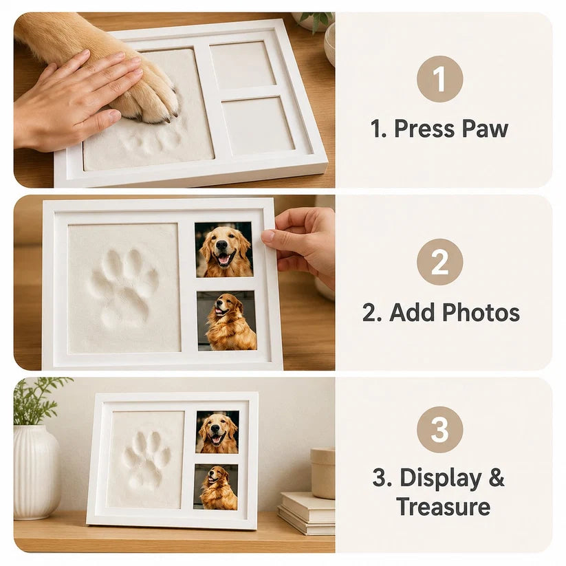 🐾Pet paw prints Keepsake Clay Kit💛Their actual paw prints — made by your own hands.🖼️