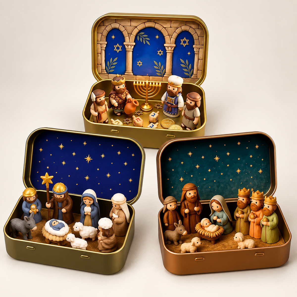 Home Supplies Pocket Mini Nativity Set, Plastic, Portable