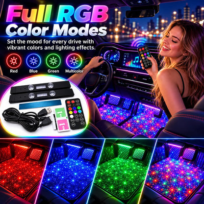 🚗✨ Wireless Car Interior LED Lights – Automatic Sensor Ambient Lighting for Cars, SUVs & Trucks