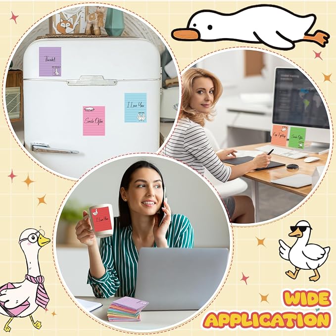 12 Pcs Funny Sticky Notes for Work 4x3 Inches Sarcastic Self Adhesive Notepads