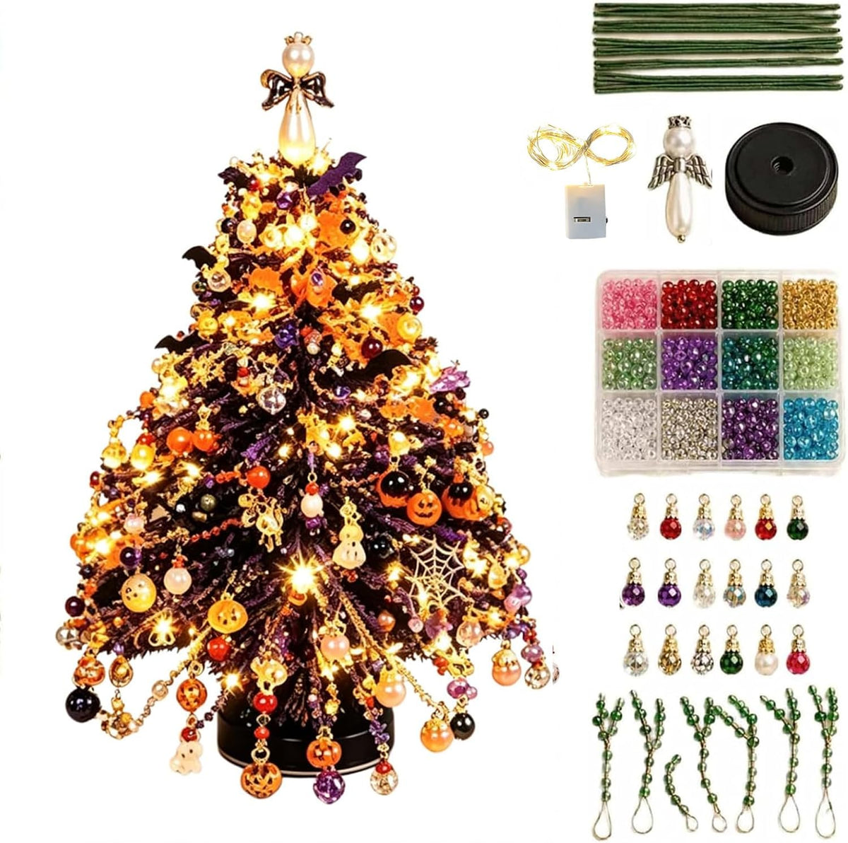 ✨ DIY Lighted Seasonal Tabletop Tree Kit – Create Your Own Holiday Magic