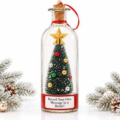 Recordable Christmas Tree in a Bottle Ornament, 25-Second Voice Message