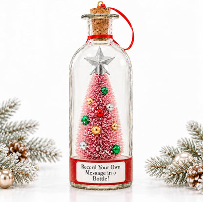 Recordable Christmas Tree in a Bottle Ornament, 25-Second Voice Message