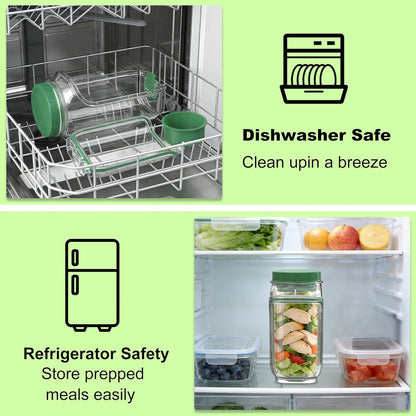 Salad Jar with Side Opening & Dressing Cup