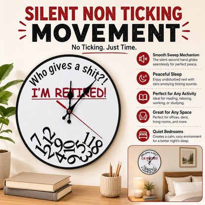 🔥Hot Sale 🔥Retirement Humorous Quote Wall Clock