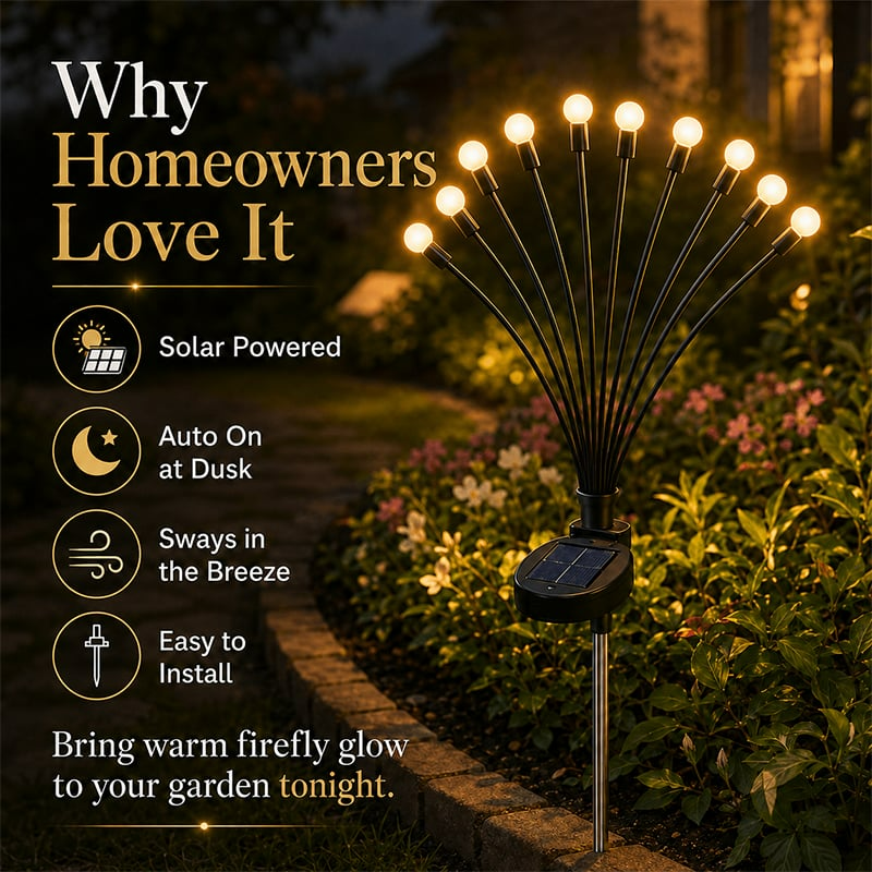 ✨☀️ Solar Bloom: Solar Firefly Garden Stake Lights 🌸