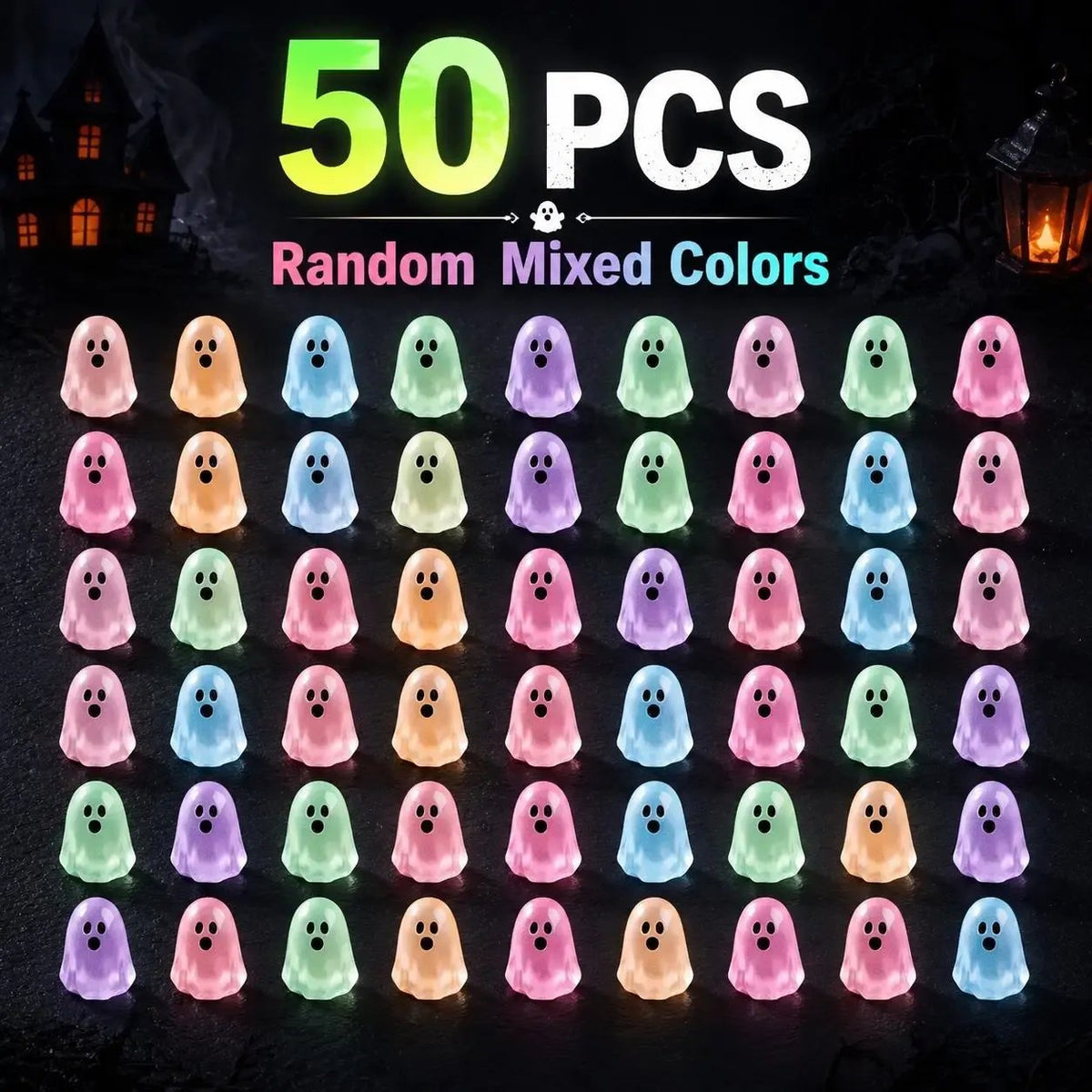 👻Mini Glow Ghost Decorations – Cute by Day, Spooky & Glowing After Dark