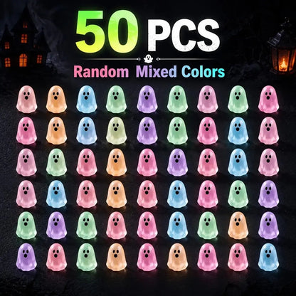 👻Mini Glow Ghost Decorations – Cute by Day, Spooky & Glowing After Dark