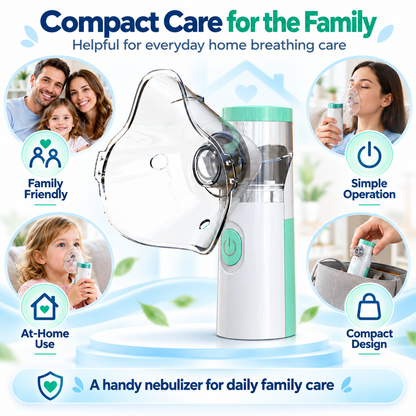 Portable Mesh Nebulizer Machine for Adults and Kids | Silent Nebulizer for Baby, Travel & Home