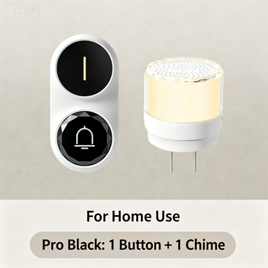 Wireless Doorbell with Adjustable Volume and Multi-channel LED Flash.