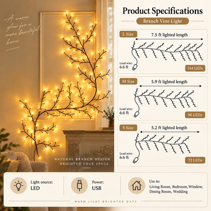 ✨ Willow Branch Lights – Elegant Warm Glow for Holiday Decor 🎁
