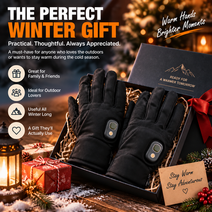 🔥Rechargeable Heated Gloves – Touchscreen Winter Gloves with Adjustable Heat for Skiing, Hiking & Outdoor Use