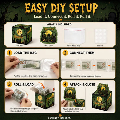 🎃 Halloween Pull-Out Surprise Box – Fun Cash & Gift Reveal Game