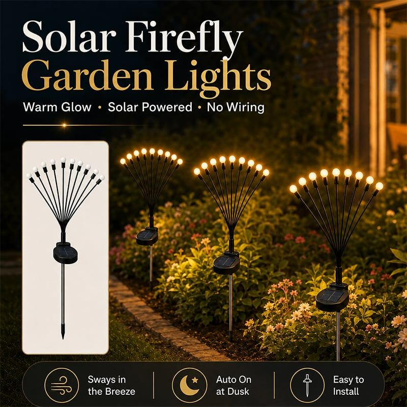 ✨☀️ Solar Bloom: Solar Firefly Garden Stake Lights 🌸