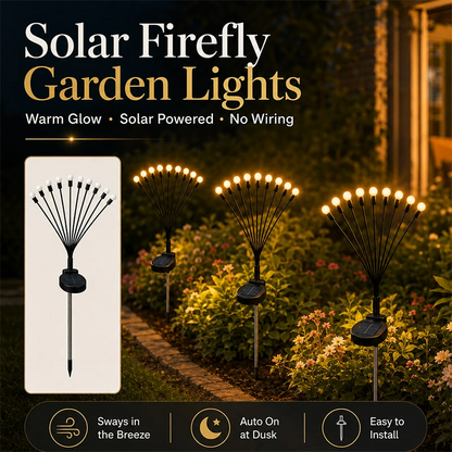 ✨☀️ Solar Bloom: Solar Firefly Garden Stake Lights 🌸
