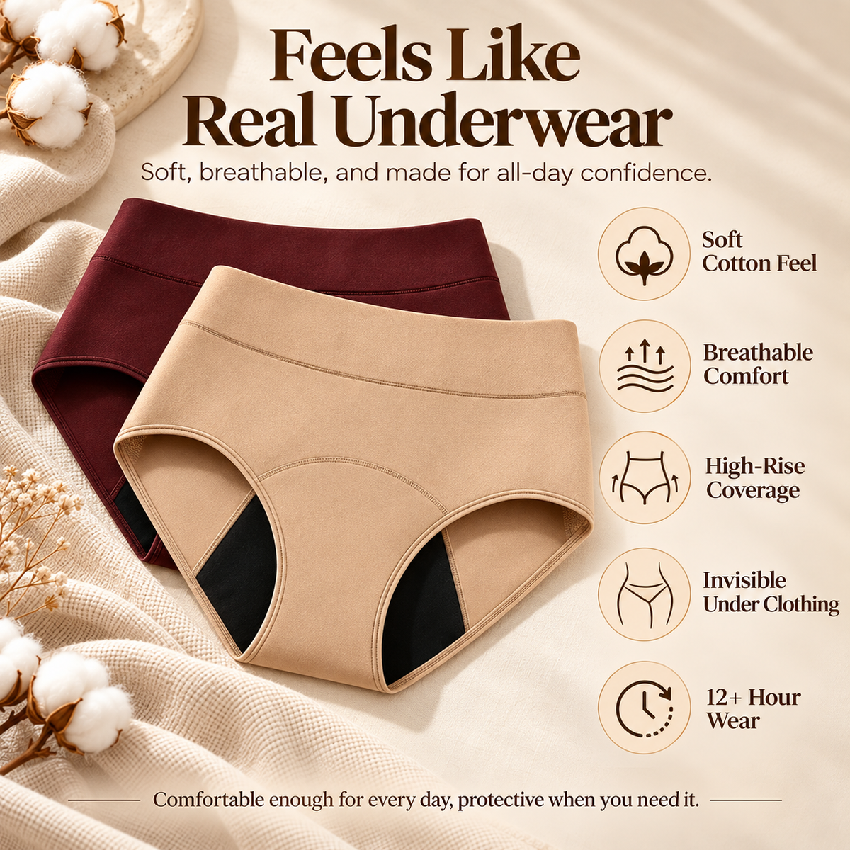 🌸💖100% Leak-Proof Underwear 4-pack