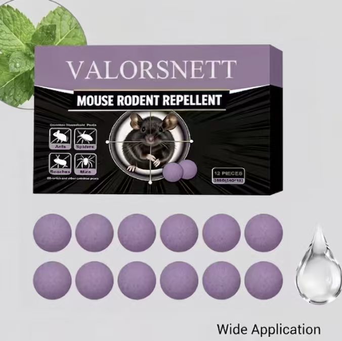 🐭 12-Pack Rodent Repellent Balls, Effective Pest Control Solution