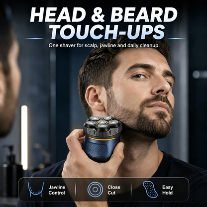🔥 6D Floating Head Shaver for Men – Cordless Waterproof Electric Bald Head Razor