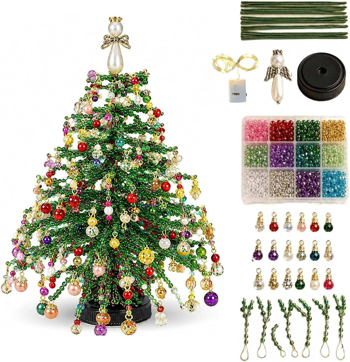 ✨ DIY Lighted Seasonal Tabletop Tree Kit – Create Your Own Holiday Magic