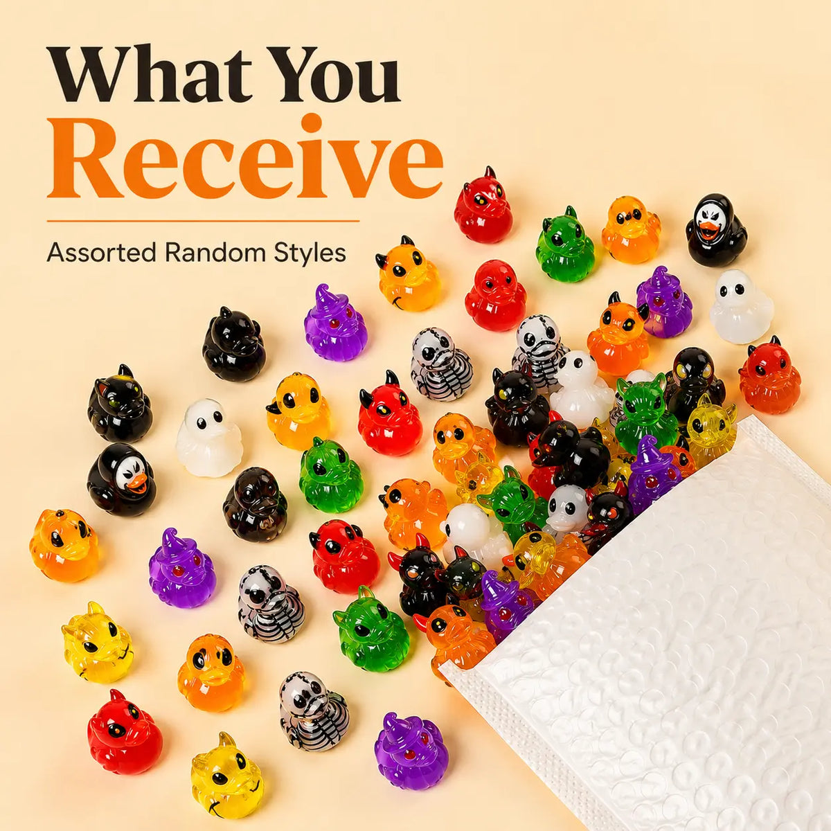 👻Mini Demon Ghost Skull Resin Duck Desktop Decoration Item