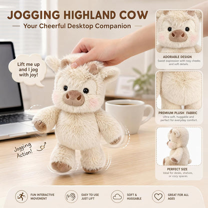 Running Scottish Highland Cow Stuffed Animal