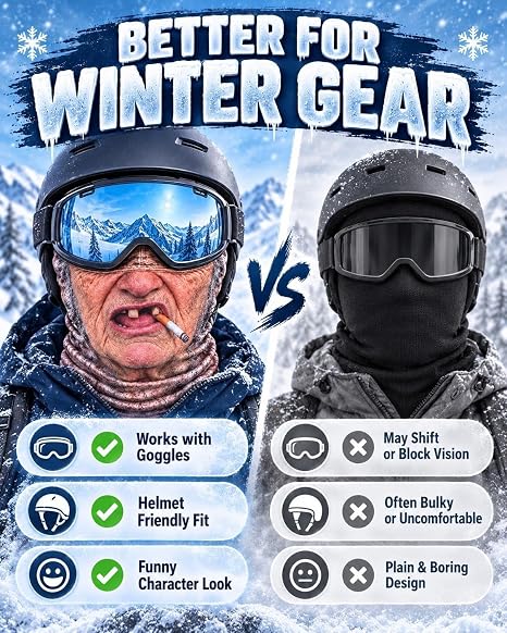 3D Funny Realistic Face Ski Mask