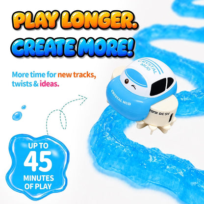 Slime Race Track Kit with USB-C Rechargeable Toy Car, Slime for Kid