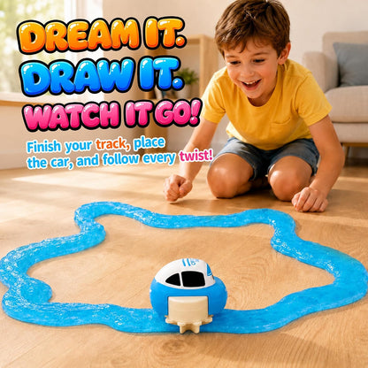 Slime Race Track Kit with USB-C Rechargeable Toy Car, Slime for Kid